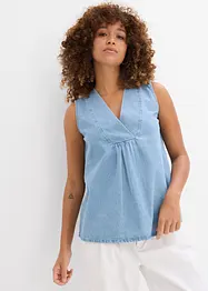 Blouse sans manches en jean, bonprix