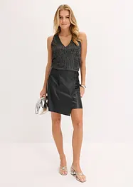 Cropped Top mit tiefem Ausschnitt, bonprix