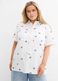 Blouse manches courtes en gaze de coton, bonprix