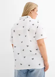 Blouse manches courtes en gaze de coton, bonprix