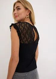 Top avec dentelle, bonprix