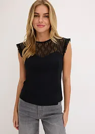Top avec dentelle, bonprix