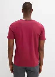 T-shirt col tunisien, 100% coton, bonprix