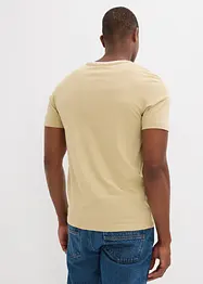 T-shirt col tunisien, 100% coton, bonprix