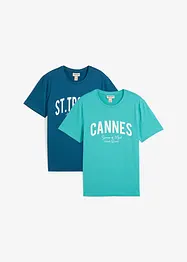Lot de 2 T-shirts 100% coton, bonprix