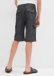 Short cargo long en chambray, Regular, bonprix