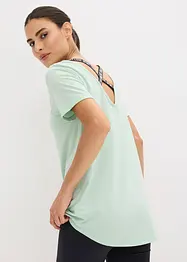 T-shirt long de sport avec décolleté dos, bonprix