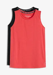 Lot de 2 tops techniques à séchage rapide, bonprix