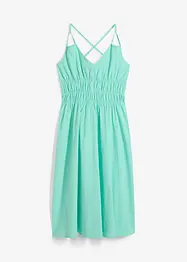 Robe midi 100% coton à fines bretelles, bonprix