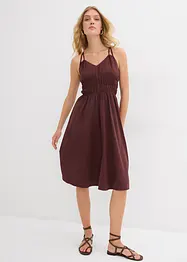 Robe midi 100% coton à fines bretelles, bonprix