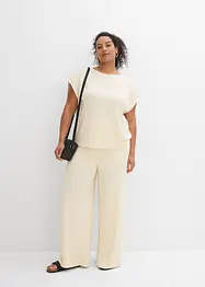 Pantalon palazzo aspect maille, bonprix