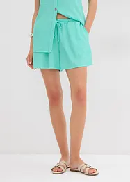 Short en crêpe texturé avec taille élastiquée, bonprix