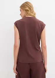 T-shirt cache-cœur en viscose mélangée, bonprix