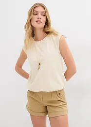 Shirt mit elastischem Bündchen, bonprix