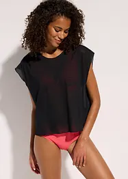 Transparentes Strandhirt mit Kapuze, bonprix