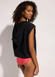 Transparentes Strandhirt mit Kapuze, bonprix