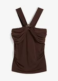 Neckholder-Top mit gehämmerter Deko-Schnalle, bonprix