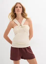 Neckholder-Top mit gehämmerter Deko-Schnalle, bonprix