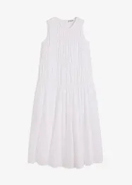 Robe longue en coton avec fronces, bonprix