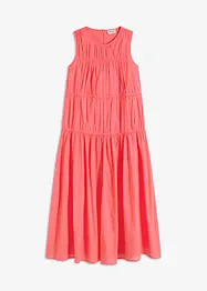 Robe longue en coton avec fronces, bonprix