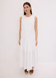 Robe longue en coton avec fronces, bonprix