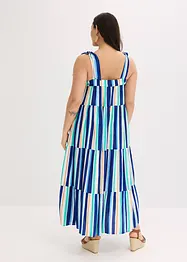 Robe rayée à bretelles en viscose texturée, bonprix