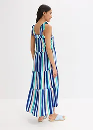 gestreiftes Trägerkleid aus strukturierter Viskose, bonprix