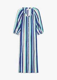gestreiftes Kaftan-Kleid aus strukturierter Viskose, bonprix