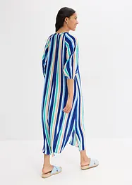 gestreiftes Kaftan-Kleid aus strukturierter Viskose, bonprix