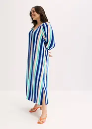 gestreiftes Kaftan-Kleid aus strukturierter Viskose, bonprix