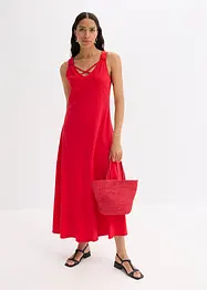 Robe longue 100% coton à bretelles, bonprix