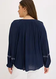 Blouse oversize à broderies, bonprix