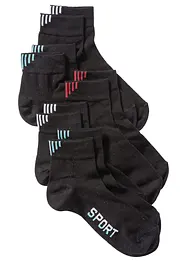 Lot de 5 paires de socquettes de sport avec inscription, bonprix
