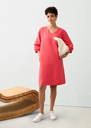 Robe 100 % lin, manches 3/4, bonprix