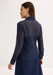 transparente Bluse mit Struktur, bonprix
