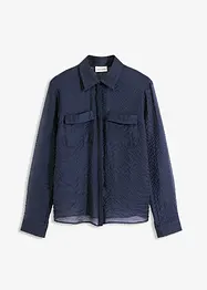 transparente Bluse mit Struktur, bonprix