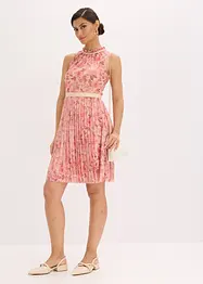 Minikleid aus feinem Tüll mit Plissee, bonprix