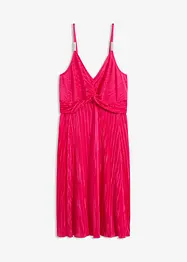 Minikleid aus glänzendem Material mit Plissee, bonprix