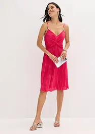 Minikleid aus glänzendem Material mit Plissee, bonprix