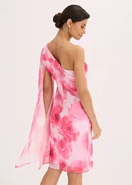 One-Shoulder-Kleid aus feinem Chiffon, bonprix
