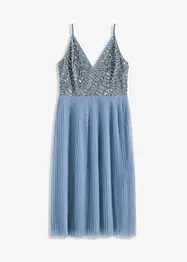 Midikleid mit Faltenrock und Paillettenstickerei, bonprix