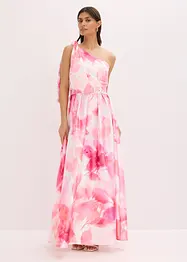 One-Shoulder-Kleid aus glänzendem Satin, bonprix