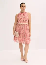 Minikleid aus feinem Tüll mit Plissee, bonprix