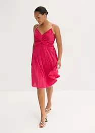 Minikleid aus glänzendem Material mit Plissee, bonprix
