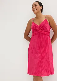 Minikleid aus glänzendem Material mit Plissee, bonprix