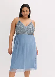 Midikleid mit Faltenrock und Paillettenstickerei, bonprix