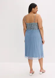 Midikleid mit Faltenrock und Paillettenstickerei, bonprix