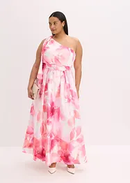 One-Shoulder-Kleid aus glänzendem Satin, bonprix