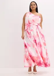 One-Shoulder-Kleid aus glänzendem Satin, bonprix