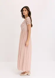 Robe longue brodée de sequins, bonprix